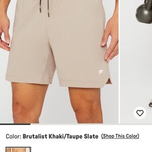 Fabletics Men's Khaki Athletic Shorts